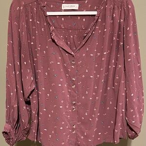 Lucky Brand Women's Pink Floral Top